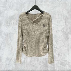 2024SS mm dames trui designer sweaters dames diamant gebreide slank slanke lange mouwen kint top trendy pullover bodem trui