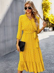 2024SS NIEUWE Designer Fashion Women's Spring en Summer Burst Classic Polka Dot Print Dress vrouwelijke trend groothandel