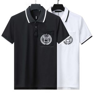 2024SS NOUVEAU créateur pour hommes T-shirt Polo Black and White Fashion broderie Alphabet Brand Bos Summer Business Casual Sports T-shirt Sports à manches courtes