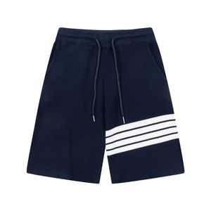 2024ss Nouveaux shorts pour hommes et femmes, tricot artisanal avec épissage à 4 barres, tissu personnalisé Jacquard 3D, mode décontractée, taille européenne 520124