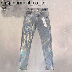 2024ss nieuwe paarse jeans ontwerper heren jeans dames denim broek Distressed Ripped Biker Jean slim fit motorfiets herenkleding dames heren jeans broek