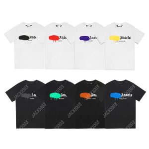 2024SS Palm PA Tops Summer Loose Luxe Tees Unisexe Couple T-Shirts Retro Streetwear T-shirt surdimensionné Angels 2197 Qir