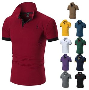 2024SS Polo Mens kleding Poloshirt shirt Men Katoen Blend Korte mouw Casual ademend zomers ademend vaste kleding paars paars