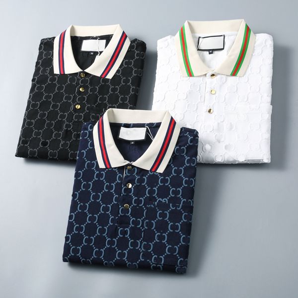 2024SS Vêtements de créateurs d'été Polo Polo Polo Men de serpent à mode décontracté Imprimé Broided T-shirt High Street Men's Polo Taille asiatique