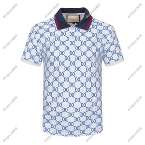 2024SS Summer Luxury Italie Polo Designer Shirts High Street broderie Garter Snakes Little Bee Printing Vêtement