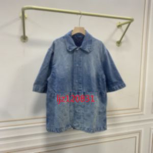 2024ss Summer Nieuw product heren denim casual set korte mouwen mode high street paar sportkleding geperst gedrukte dames shorts werkbroek denim s-xl 3122