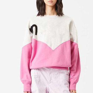 2024SS Sweat-shirt Designer Isabels Marants Round Neck Pullover Women Sweater Letter Flocking Imprimé Sweats à capuche décontractés