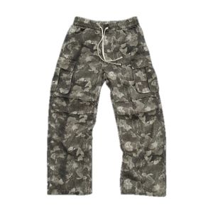 2024ss vintage camouflage lading broek mannen vrouwen beste kwaliteit joggers trekkoord trekker -broek broek