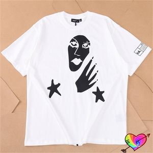 2024ss camiseta blanca hombres mujeres Graffiti camiseta cuello redondo Tops estampado camisetas de manga corta