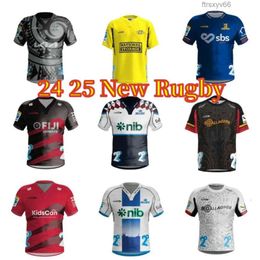 2025 Blues / Red Highlanders New Rugby Jerseys 24 25 Crusaders Home Away Alternatis Hurricanes Heritage Chiefages Super Size S-5XL Mens Rugby Shirt Jersey AO6B