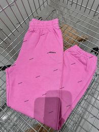 2025 merkkleding kinderen katoenen joggingbroek hoge kwaliteit effen kleur modieuze broek herfst winter roze stijl casual sportkleding broek topmerk
