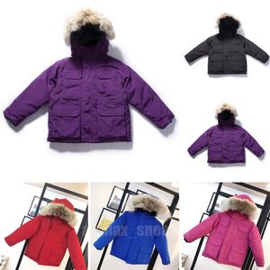 2025 Down Coat Kids Designer Down Coat Winter Jacket Boy Girl Baby Outerwear Jackets met Badge Dikke Warm Warly Weer Coats Children Parkas Fashion Classic