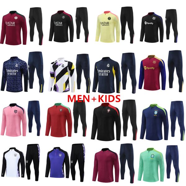 2025 Anglelandes Men + Kid Kit Football Tracksuit Soccer Training Slewing Set Veste 22 23 24 25 Kids Mens Jerseys Tracksuits Suisses de jogging Ensembles de jogging Foot Chandal Tuta