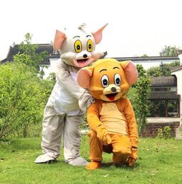 2025 Factory Direct Saletom Cat et Jerry Mouse Mascot Costume Fancy Dishing Tifit Chirstmas Adult Taille Costume Costume Factory Vente directe