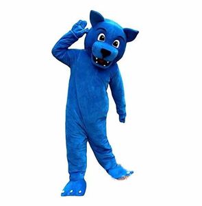 2025 Blue Wolf Leopard Mascot Costume Performance Performance Fun Funfit Suit Birthday Party Halloween Outdoor tenue costume Festival Robe Adult Taille