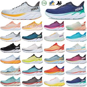 2025 Hokka Hardloopschoenen Designer hokkas Boondi 8 Cliftoon Carboon X2 Heren Dames Trainers Zomer Soong Zwart Wit Landschap Schilderen Sneakers Outdoor Joggen