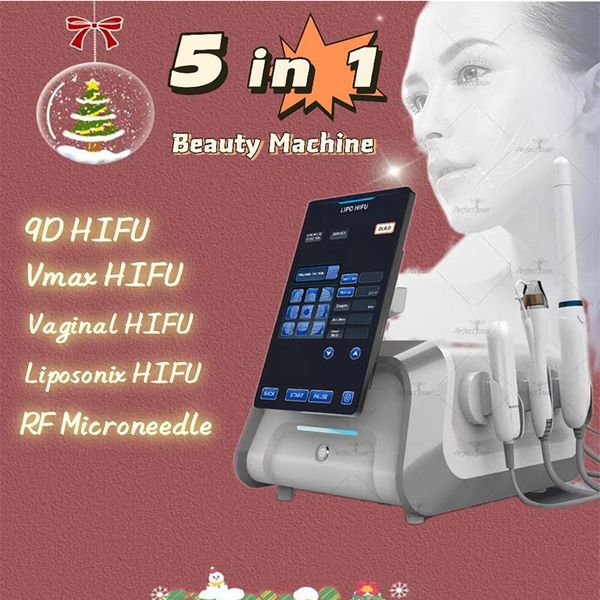 2025 Machine multifonctionnelle à ultrasons 9D HIFU Liposonix amincissant l'équipement Vmax Face Lifting Mrcroneedle avec 2 ans de garantie