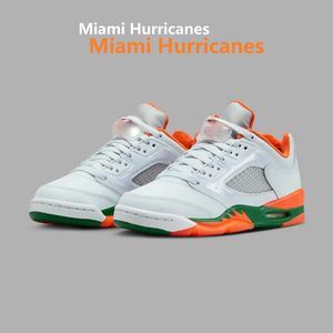 5S Lage Miami Hurricanes 5 Nieuwe gele mannen Sneakers Vrouwen voetstap Cross Border groot formaat Casual Beach Sandals 38-46