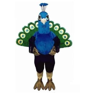 Costume de mascotte de paon bleu, Performance, Halloween, fête d'anniversaire, défilé publicitaire, Costume d'extérieur pour adultes, 2025