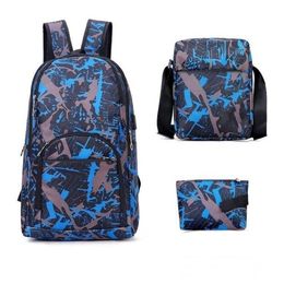 2025 TOP KWALITEIT out deur outdoor tassen camouflage rugzak computer tas Oxford Rem ketting middelbare school student tas vele kleuren XSD1008