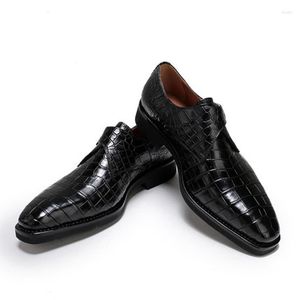 Weitasi – chaussures habillées en cuir de Crocodile pour hommes, semelles en caoutchouc manuelles pures, fabrication formelle d'affaires, 2025