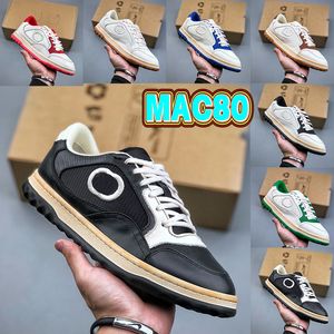 2023 MAC80 Casual schoenen Herenontwerper Sneakers Old Dirty Platform Sneaker Mens Luxe Interlocking Vintage Logo Beige Canvas Leer Gedrukte mannen Dames Trainers