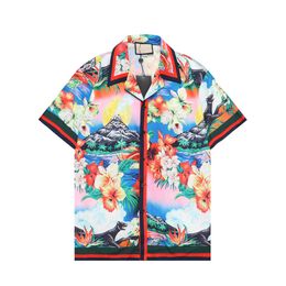 2026 Moda para hombre Flor Estampado de tigre Camisas Casual Botón abajo Manga corta Camisa hawaiana Trajes Verano Playa Diseñador Camisas de vestir