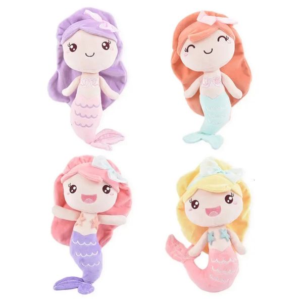 2028 cm petite sirène princesse poupée en peluche peluche conte de fées décor à la maison cadeau d'anniversaire bébé jouets de couchage 240106