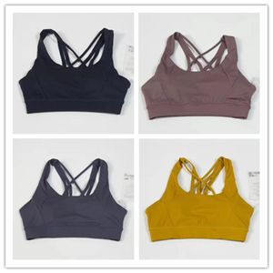 2033lulu Yoga-outfit Mode Klassieke Bh's Uitlijnen Dames Crop Top Gymkleding voor Fitness Vrouwelijk Ondergoed Vestkleding Meisjes Sportkleding Dameslijfje Sportbeha 022A