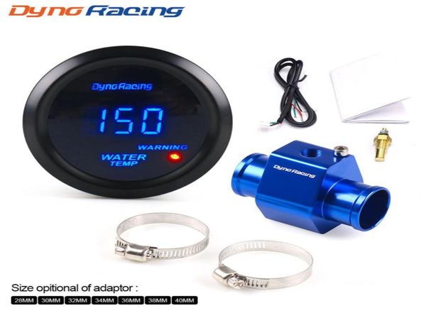 2039039 CAR 52 mm Digital Azul LED Agua Temperatura de agua 40150 Celsius con el adaptador de sensor de tubería de la junta de la junta de agua 18NPT1667911