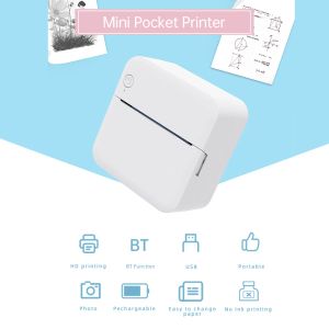 203DPI Imprimante photo instantanée Mini Pocket BT Thermal Imprimante portable Sticker Maker pour smartphone pour Memo Note Label Kid's DIY