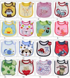 197 Styles 3 couches Bébé Bavoirs Bandana Coton Burp Chiffons Bébé Alimentation Bavoir Étanche Infantile Salive Serviette Bande Dessinée Accessoires M2034