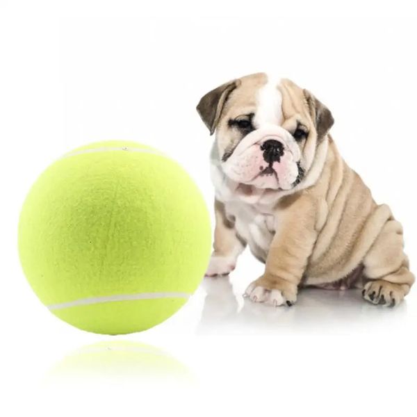 205cm Pet Dog Toy Tennis Ball Training Toys Balles de mastication de caoutchouc géant surdimensionné gonflable pour les gros chiots amusants y240329