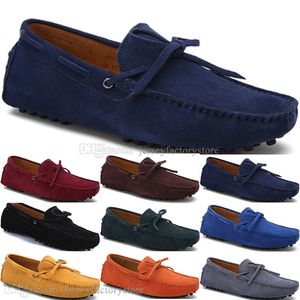 2067 Nouvelle mode hommes chaussures décontractées en cuir style britannique printemps couple véritable pois gommage hommes conduire paresseux homme couvre-chaussures en plein air confortable respirant noir jaune