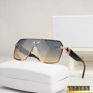 2023 lunettes de soleil sans monture surdimensionnées femmes grandes nuances mode haute qualité hommes carré verre de soleil femme métal dégradé nuances avec boîte