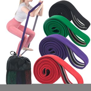 208 cm lange stof pull up assist band heavy duty oefening stretch yoga bands home gym fitnessapparatuur body stretching workout C0224