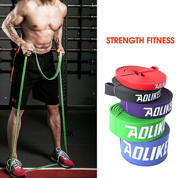 Bandes de résistance 208cm Pull Up Elastic Yoga Band Boucle en caoutchouc Latex naturel Home Gym Expander Renforcer Trainning Fitness Men 04