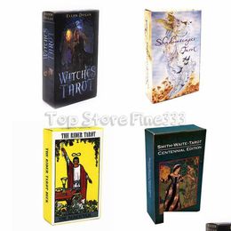 20Add Styles Tarots Witch Rider Smith Waite Shadowscapes Wild Tarot Deck Tarjetas de juego de mesa con Colorf Box Versión en inglés Drop Deliv Dhtwl