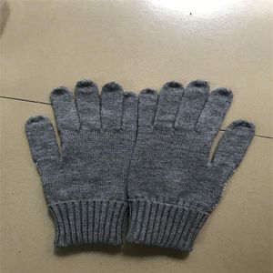 20bbb Gebreide Handschoenen klassieke ontwerper Herfst Effen Kleur Europese En Amerikaanse brief paar Wanten Winter Mode Vijf Vinger Gl282R