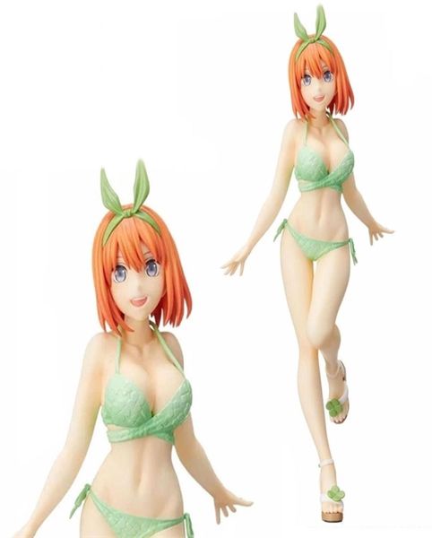 Figura de Anime Nakano Yotsuba de 20CM, los quintillizos por excelencia, lindo traje de baño, modelo de acción Sexy, juguete para regalo Y12219175832