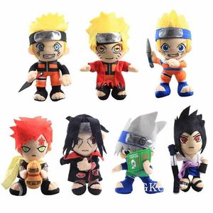 20 cm Anime Naruto peluche jouet Cool Gaara Hatake Kakashi Uchiha Itachi Sasuke doux peluche poupées cadeaux de noël enfants jouets