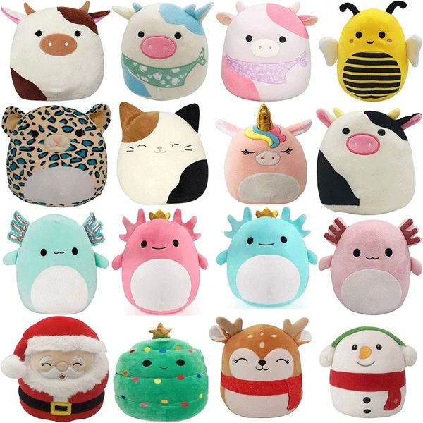 Juguete de peluche Axolotl de 20cm, 44 estilos, vacas Kawaii, dinosaurio, Rana, animales de peluche, juguetes para bebés, almohada suave, regalo para niños LT0041