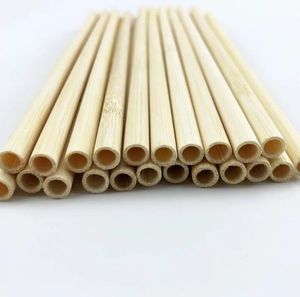 Pailles en bambou de 20cm, pailles à boire en bambou, réutilisables, écologiques, fabriquées à la main, naturelles, gratuites