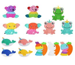 20 cm à grande taille Toys Toys Pâques Bunny Frog mignon Animal Rainbow Bubble Stressor Stress Ressage Il serre pour Kids School Gift Foo6875793