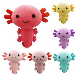 20cm dibujos animados axolotl peluches muñecas plushies animales figura muñecas rosas axolotls regalos de niños rellenos