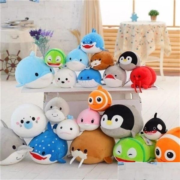 20 cm mignon dauphin phoques morses épaulards baleines requins P jouets océan alliance enfants poupée poupées particules de mousse 220707 Drop Deli Dh7Bv