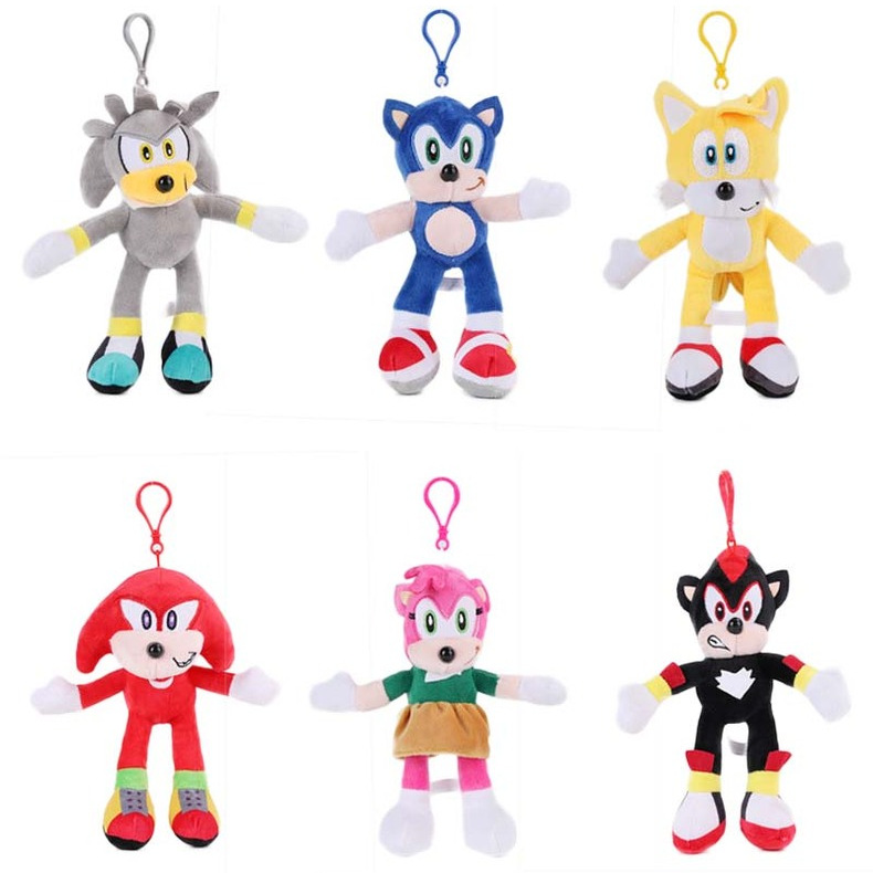 20cm Lindo Hedgehog Sonic Plush Toy Animation Film and Television Game de dibujos animados de muñecas Toyes de animales de lujo Regalo de Navidad para niños