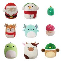 20 cm mignons poupées en peluche Santa Claus Elk Snowman Mushroom Bird Soft Plux Throw Oread Enfants Christmas Toy C30