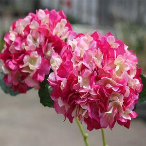 Bouquet d'hortensia en tissu de fleurs artificielles en soie, Style haut de gamme de 20CM de diamètre, pour décorations de fête de mariage à domicile, 20 pièces par Lot