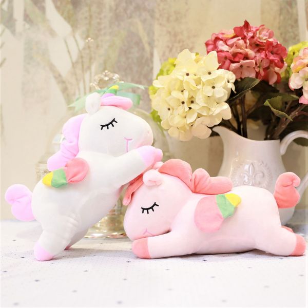 Máquina de muñecas de unicornio de doble color de 20 cm New Scrushy Plush Plush Toy Anime Regalo de 8 pulgadas Navidad